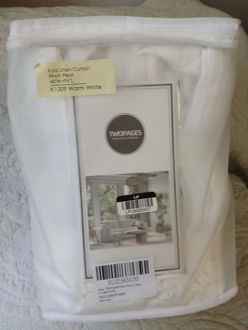 Twopages Kyla Linen Blend Curtaon Pinch Pleat 40